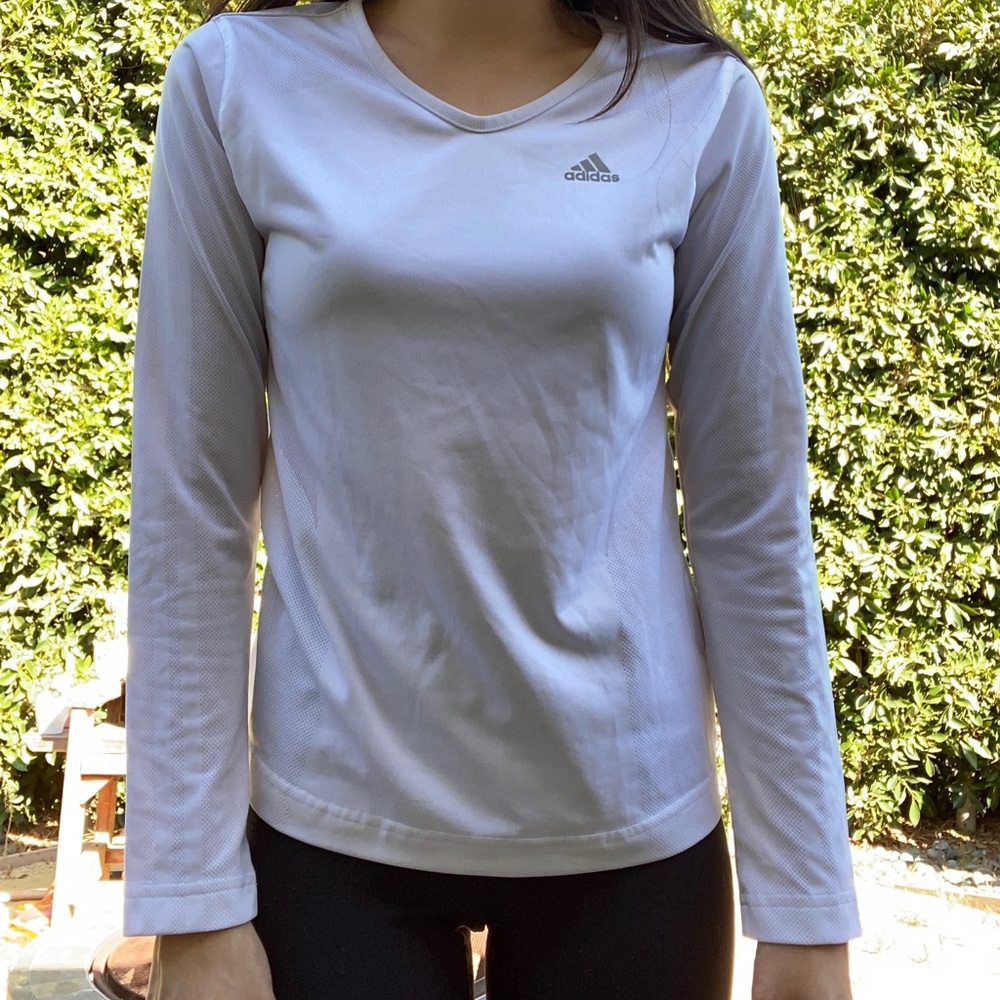 White Adidas Long Sleeve